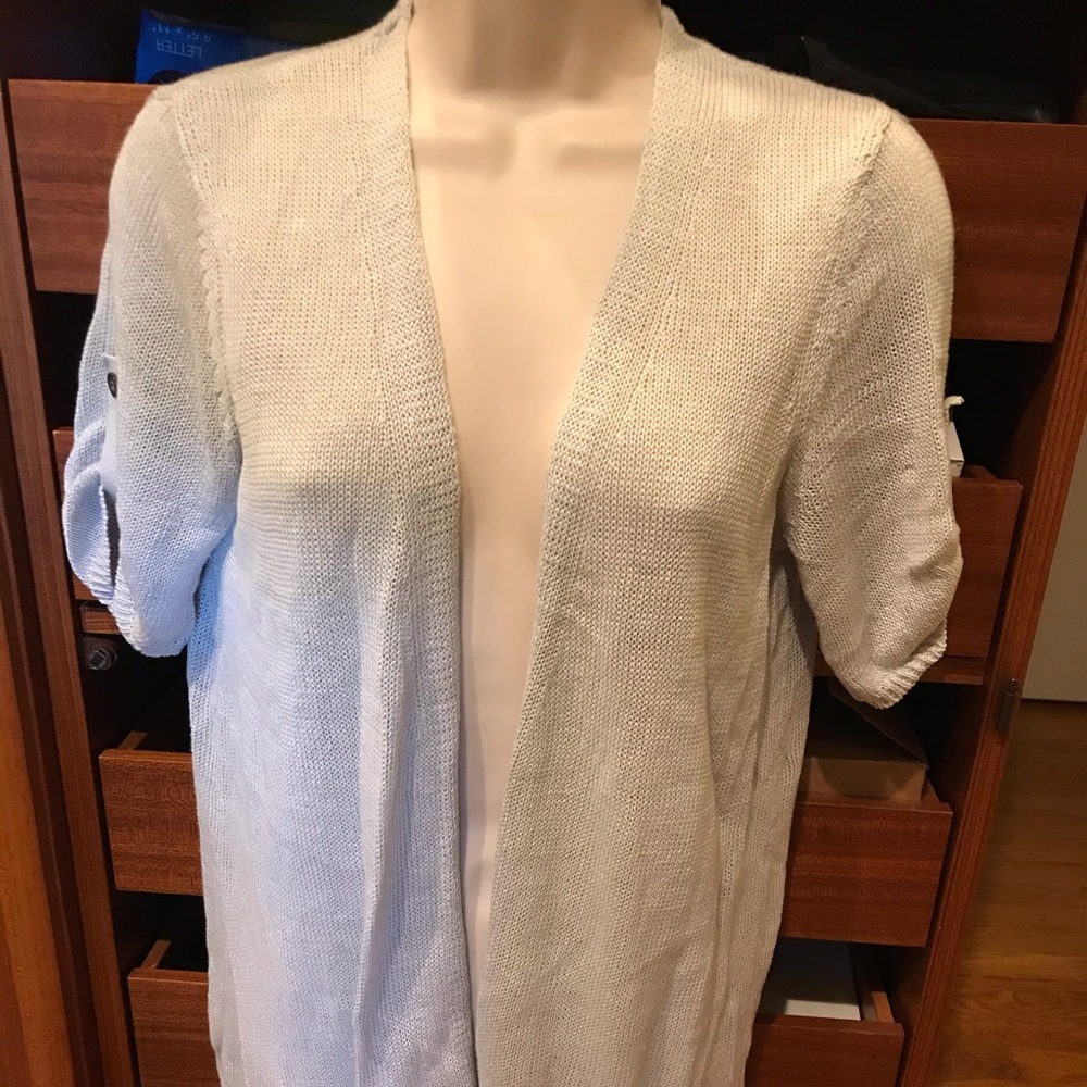 Jjill Linen Blend Cardigan Pearl Gray MP